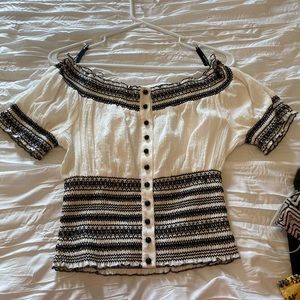 Bebe off the shoulder crop top